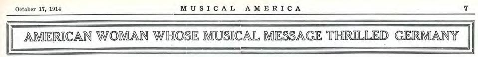 Amy Beach’s European Successes Recalled by Musical America; article of 100 years ago reprinted