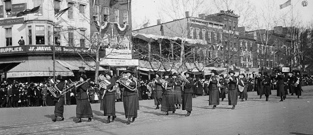 Women's suffrage marching band